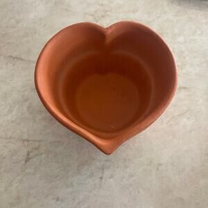 Bennington Pottery terracotta bread baker Heart Shaped